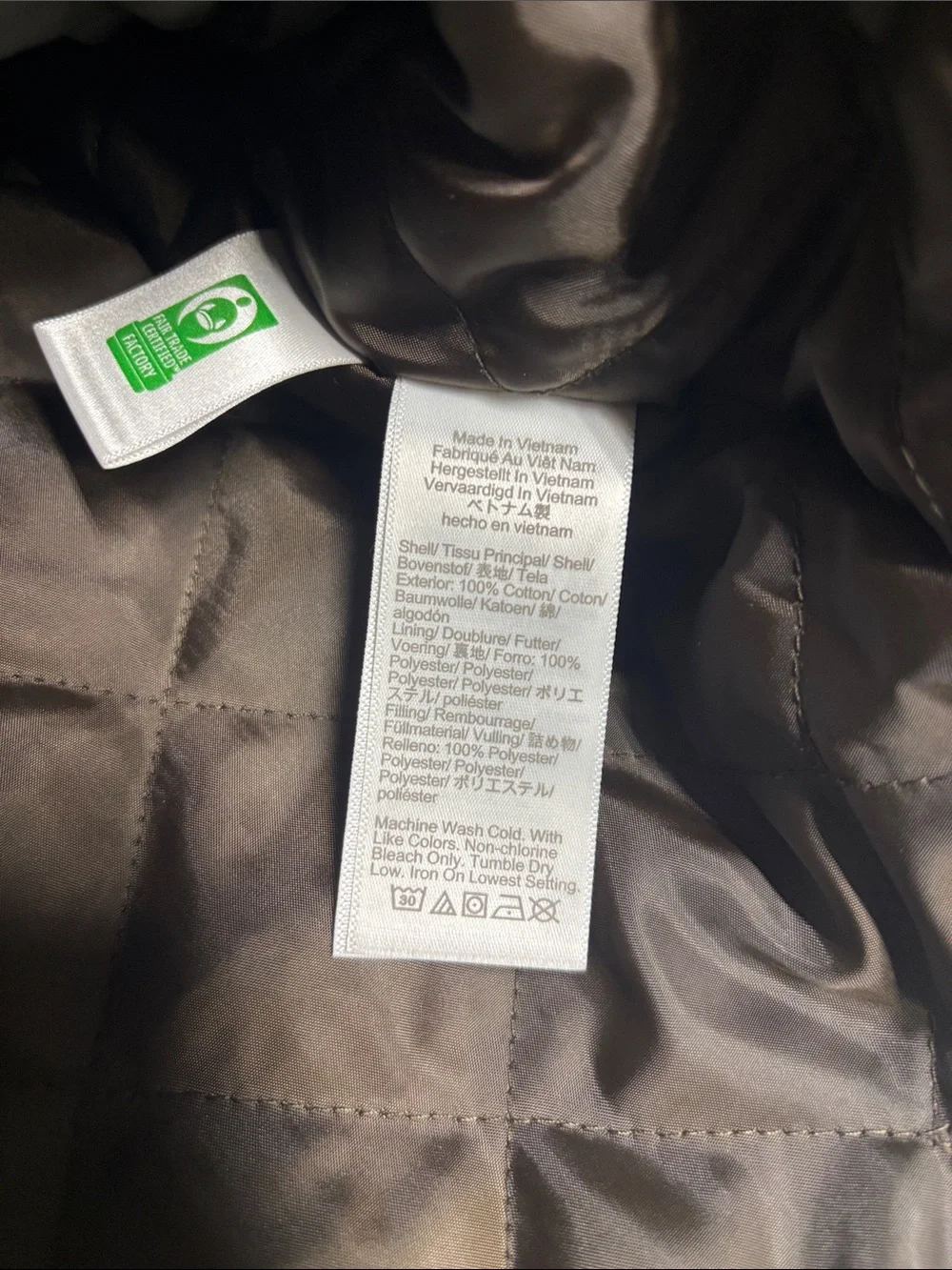 J.Crew Men's Small Plaid Quilted Shirt Jacket Brown 100% Cotton Fair Trade